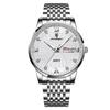 RORIOS Date Quartz Christmas White Мужские часы, Дисплей, Часы, Легкие, Многофункциональные, Для работы, Для поездок на работу, Стильные, Популярные, Бизнес, Простые,