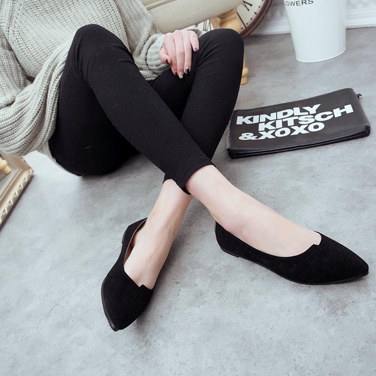 Женские балетки весна-осень конфетного цвета с острым носком балетки на плоской подошве женские мокасины неглубокие туфли-лодочки без застежек hjm8