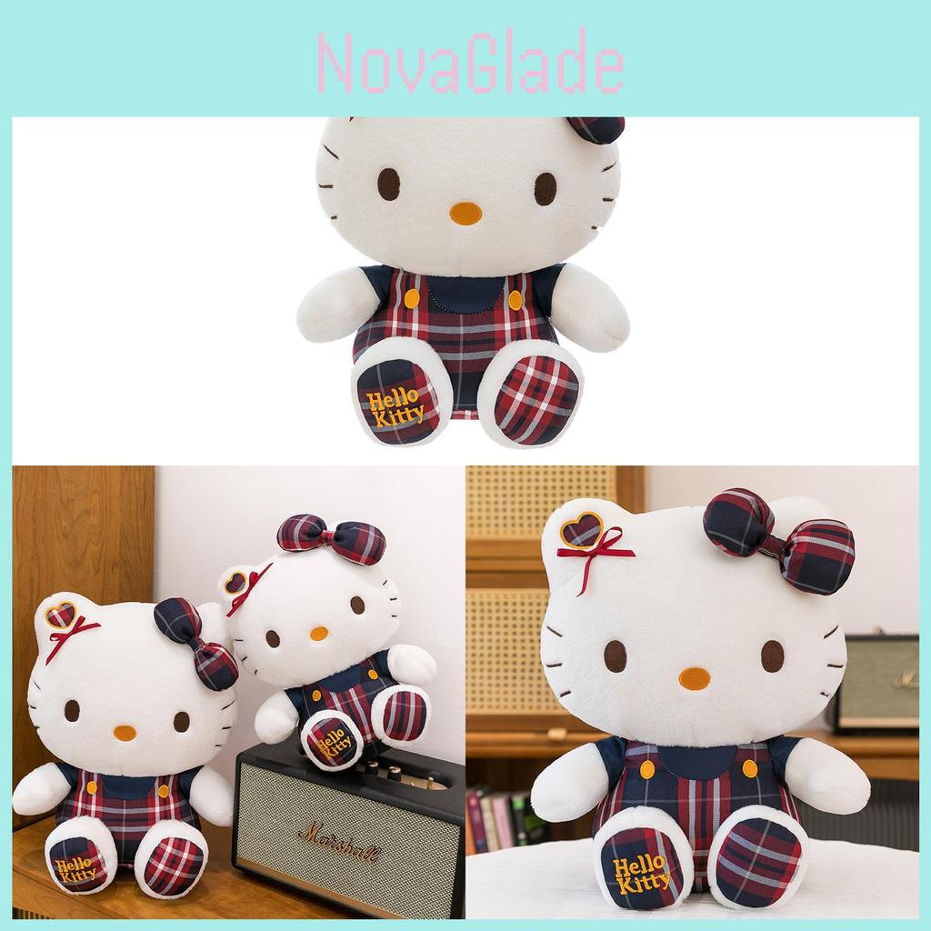 College Style Kt Cat Plush Doll With Short Pile Fabric For Gift Giving
