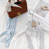 Commuter Striped Small Silk Scarf Women'S Thin And Narrow Strip Pointed Corner Scarf Versatile Bag Shirt Ribbon Streamer Headband