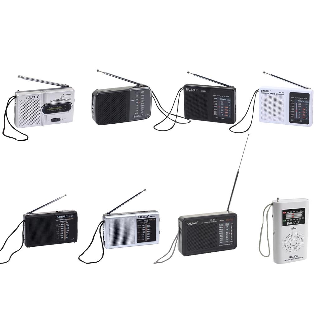 Мини-старинные радиоприемники, перезаряжаемые, полноволновый FM-радиоприемник, телескопическая антенна, питание от батареек типа АА, для использования в помещении и на открытом воздухе
