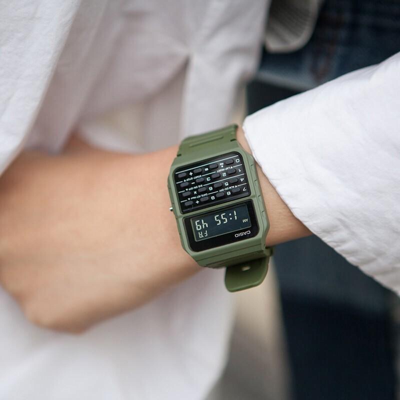 Casio G-Shock Серия Youth Data Bank Модный тренд ЖК-дисплей Многофункциональные Кварцевые часы Ремешок из смолы Мужские часы Черный CA-53WF-3B