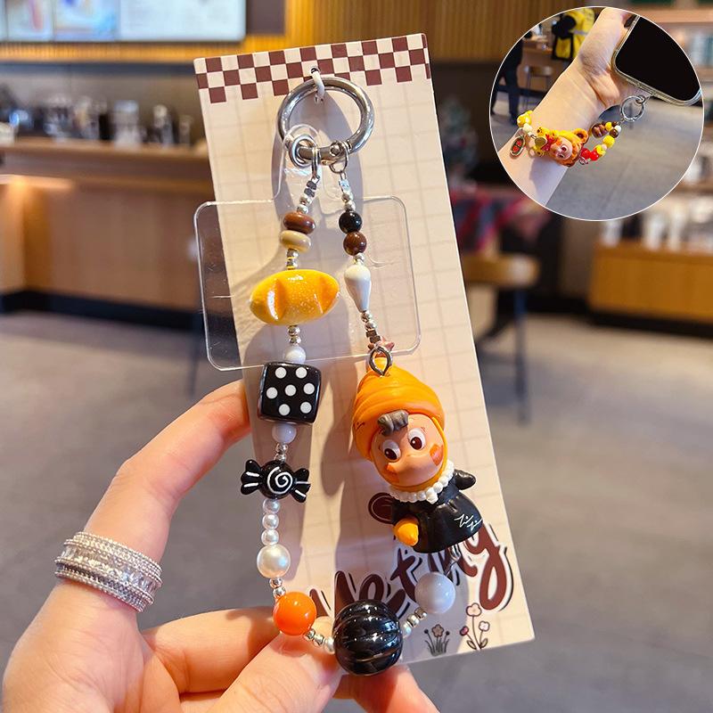 Handmade DIY Stars, Cute Dolls, Beaded Mobile Phone Chain Pendant, Car Keychain, Doll Pendant Accessories.
