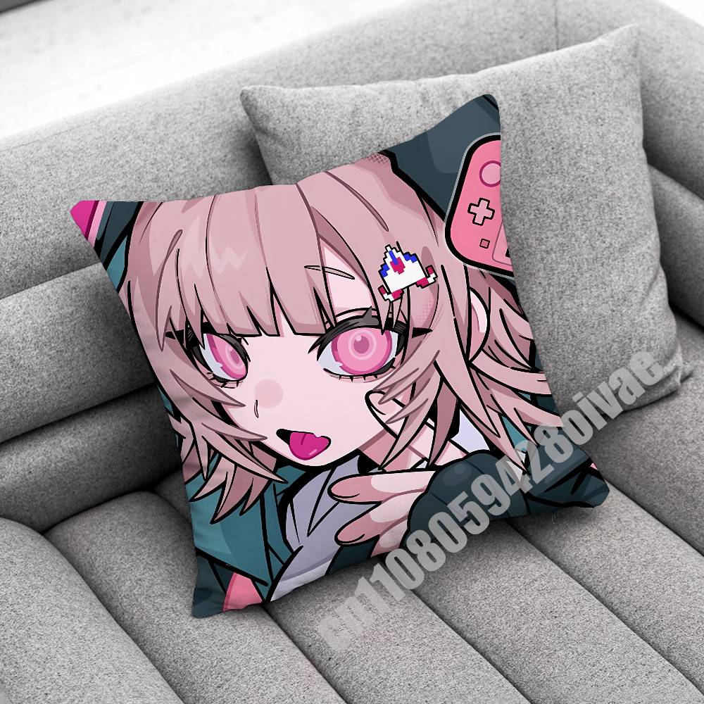 D-Danganronpa Чиаки Нанами Дзюнко Эносима Наволочка для декоративной подушки 35x35 см 45 см Квадратная Наволочка для домашней подушки