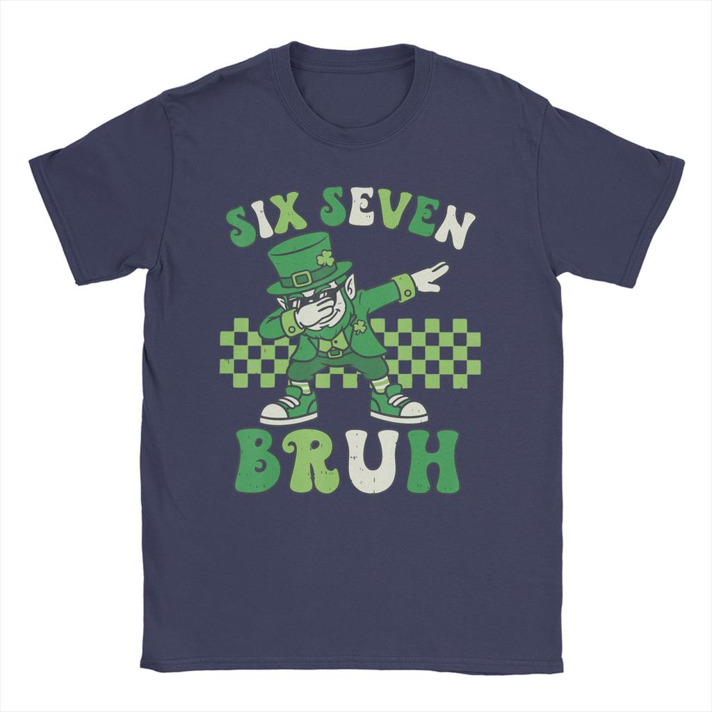 Unisex TShirt Funny Meme Six Seven Bruh St Patricks Day Unique Cotton Tees Short Sleeve T Shirts O Neck Clothing Summer