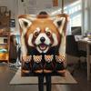 1Pc Red Pandas Mink Print Flannel Blanket, High quality Comfortable for All Seasons, Home Decor, Warmth and Comfort, Perfect for Gifts
