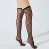 Fashion Woman Girls Lolita Ultra Thin Elastic Stockings with Non-slip Silicone Female Sexy High Over The Knee Gothic Stocking Hosiery Black Plus Size