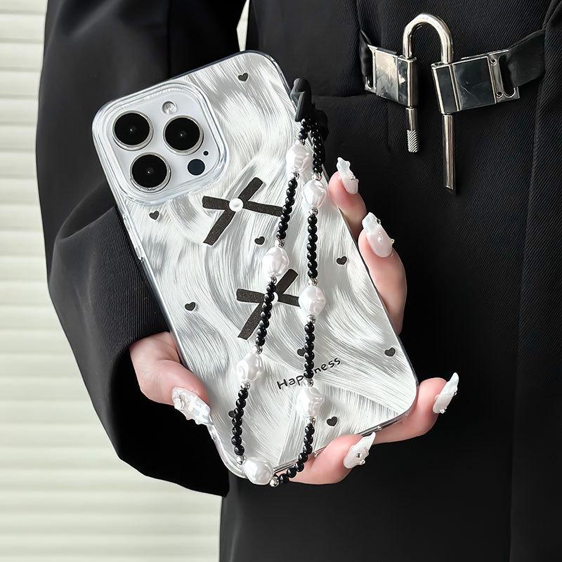 Прозрачный чехол Zhitai Feather Yarn для iPhone 15/13/14 Pro, подходит для 12 и больших отверстий для женщин