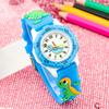 3D Cartoon Dinosaur Kids' Waterproof Quartz Watch - Boys & Girls Trendy Electronic Wristwatch