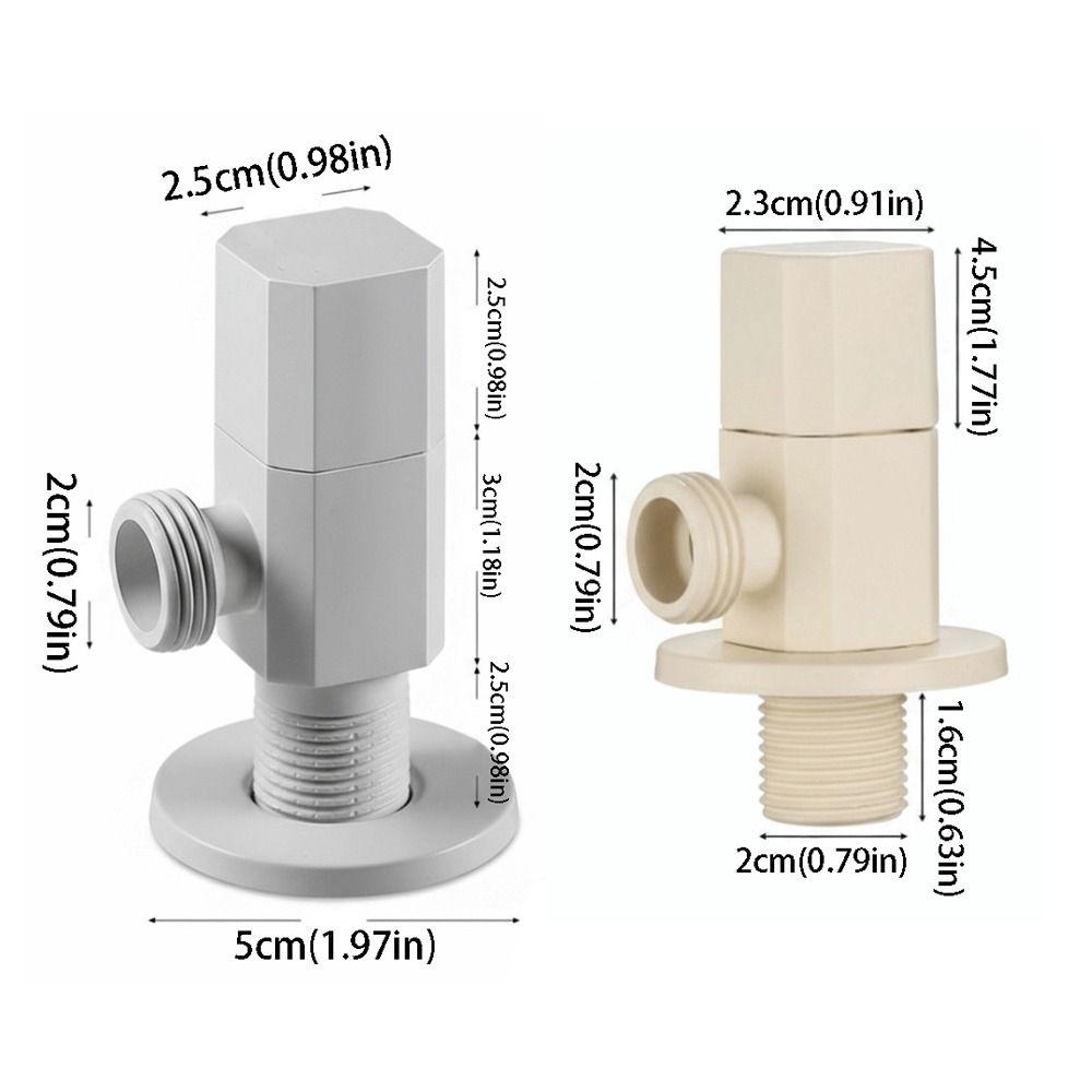 Copper Material Triangle Valve Cream White Water Stop Valve Universal Angle Valve Kitchen