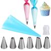 Bakeware Fondant Cupcake Stainless Steel Icing Piping Nozzles Ice Cream Tool Pastry Bag Baking Mold