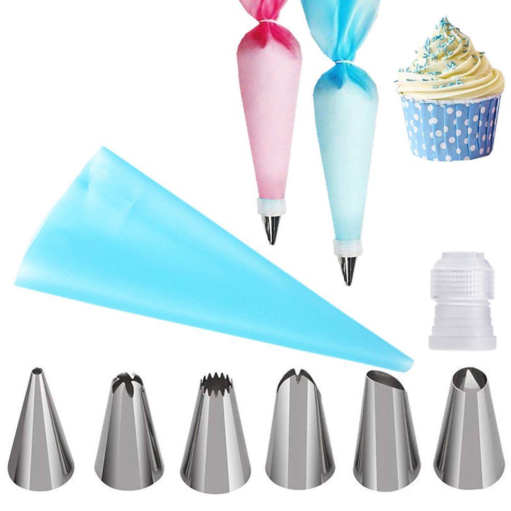 Kitchen Fondant Cupcake Cake Decorating Icing Piping Nozzles Baking Mold Pastry Bag Ice Cream Tool