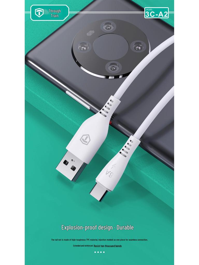 Сертифицированное быстрое зарядное устройство 66 Вт и кабель USB-C для Android и Apple