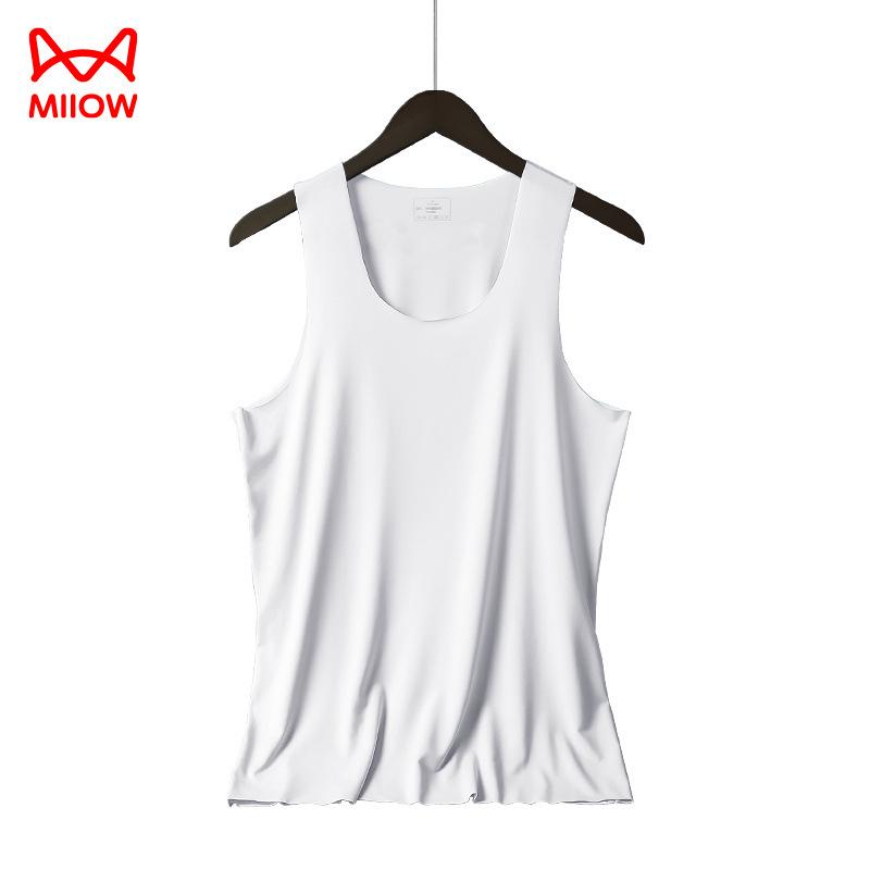 Catman Men's Summer Quick-Dry Seamless Sports Vest: Ice Silk, Tight Fit, Wide Shoulders.