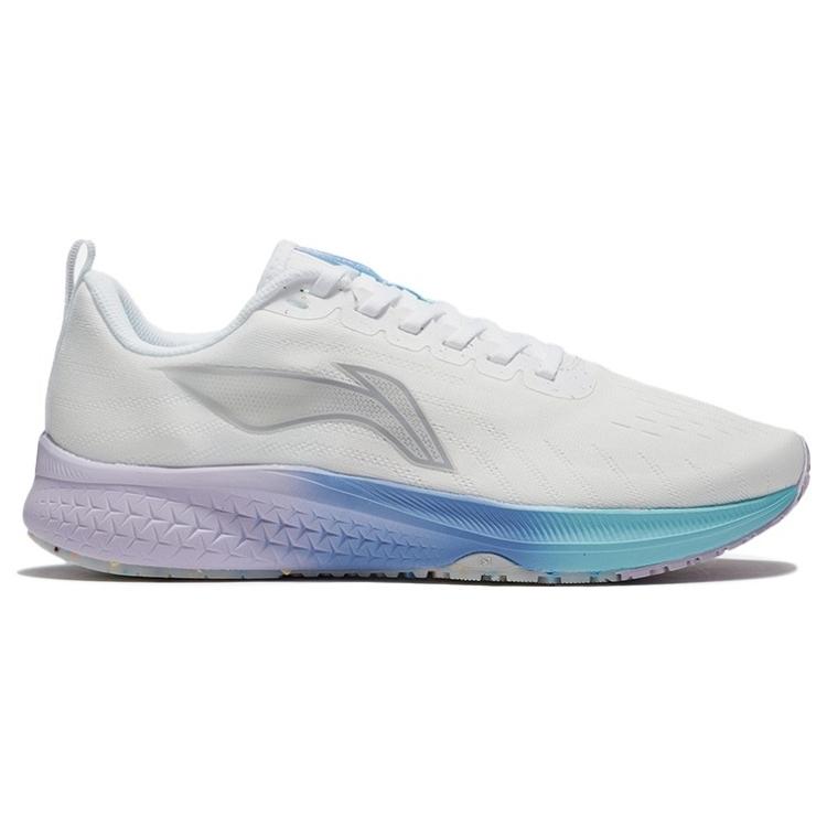 Li Ning Red Hare 5 Сахарная вата Устойчивые к истиранию Дышащие Низкие Беговые кроссовки Женские Туманный белый ARMS010-1