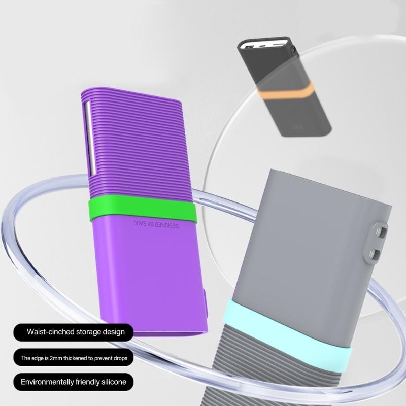 Универсальный Защитный Чехол для Power Bank 100W с Быстрой Зарядкой Гибкий Силиконовый Материал Нескользящий Захват Безопасность