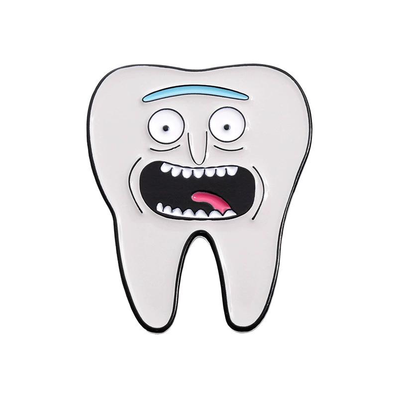 Универсальный мультяшный значок «Любовь к зубам»: Причудливые, Креативные и Изысканные Мелкие Аксессуары для Одежды и Сумок.
