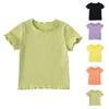 Summer Children Candy Color Girls Summer T-shirt Lace Sleeveless All Fashion Cute Top