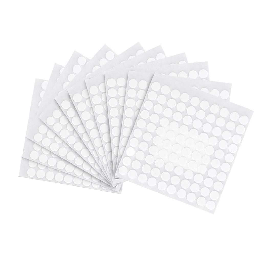 10 листов круглых пенопластовых точек с клеевым слоем, 1000 шт., белые, для рукоделия, двухсторонний скотч, диаметр 10 мм