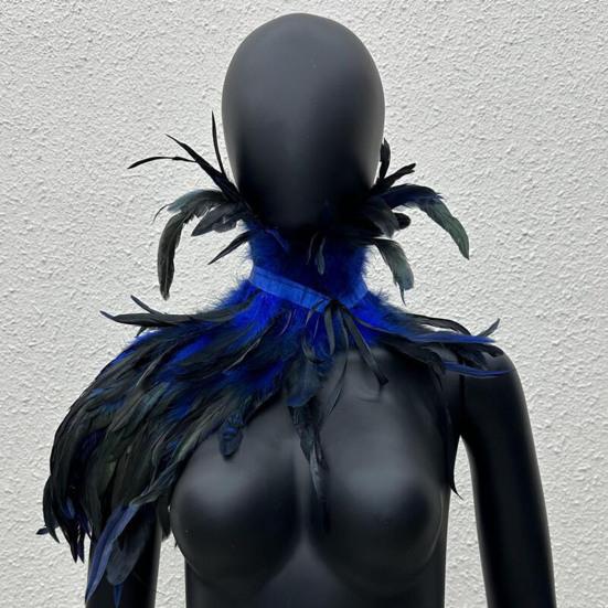 Готический стиль шаль павлин костюм женский шаль кружевной шарф перья винтажный готический плащ карнавальный костюм на Хэллоуин карнавальный костюм