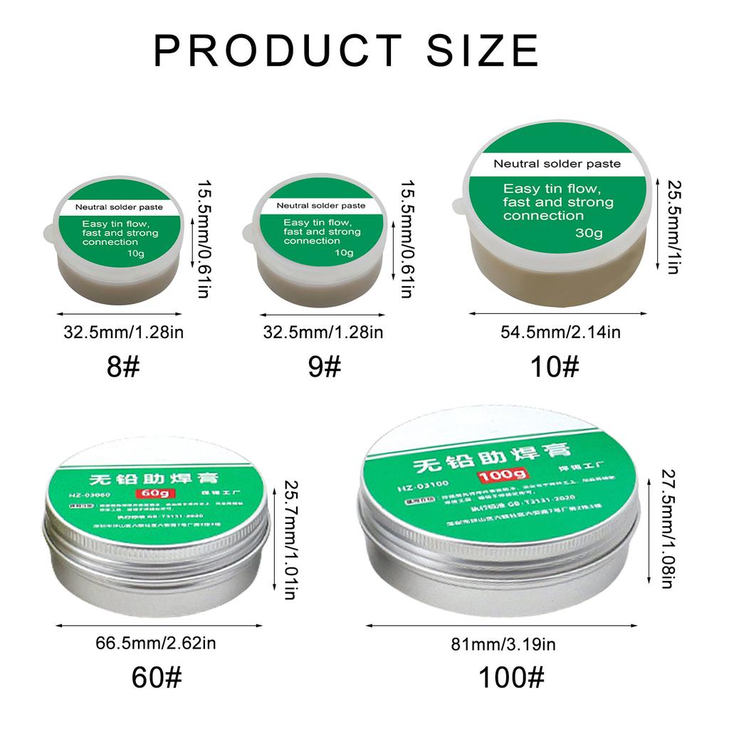 8g/10g/30g/60g/100g Soldering Flux Solder Pastes Flux Tin Solder Pastes Welding For Electronics LED Soldering
