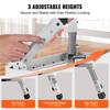 VEVOR Step Stool 1-Step 150KG Capacity, Folding Steel Step Ladder 3 Adjustable Height, Portable Toddler Step Stools for Adults