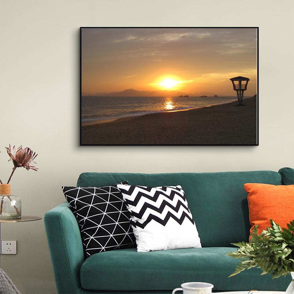 5D DIY Diamond Painting Sunset Scenery Picture Full Diamond Embroidered Mosaic Gift Home Decoration Painting Kit