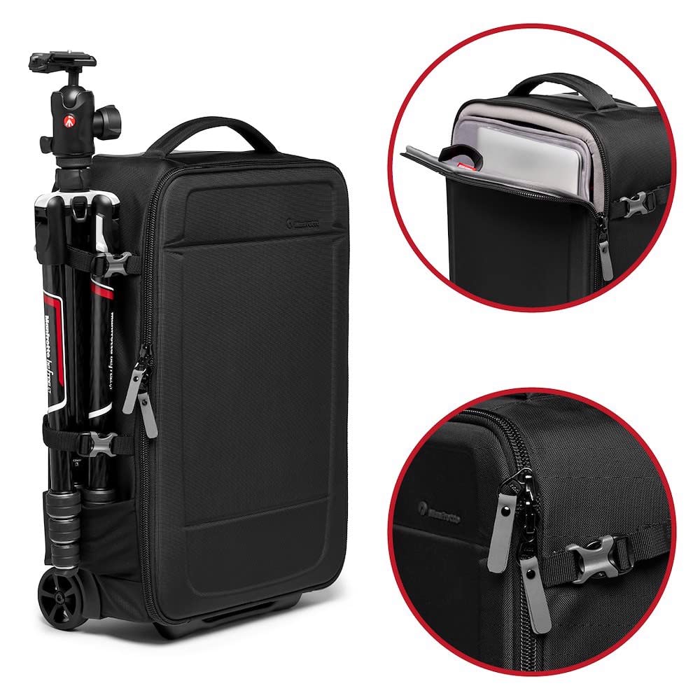 Сумка на колесах Manfrotto Advanced Roller Bag III Camera Roller Bag совместима с международным багажом. Может вмещать 15-дюймовый ноутбук, ПК, ручную кладь MB.