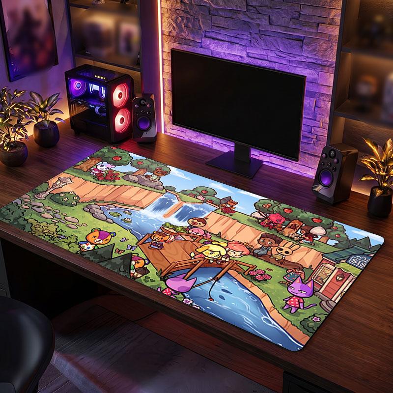 Big Mouse PadAnimal Crossing Extended Soft Desk Mat Gaming Office Computer Table Decor Mat