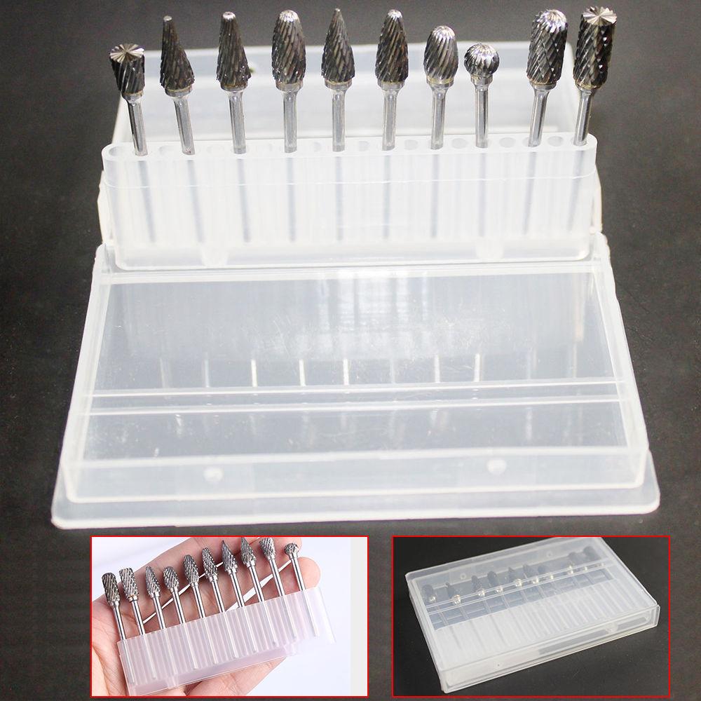 10pcs/box Tungsten Steel Dental Carbide Burs Lab Burs Tooth Drill Dental Lab Materials