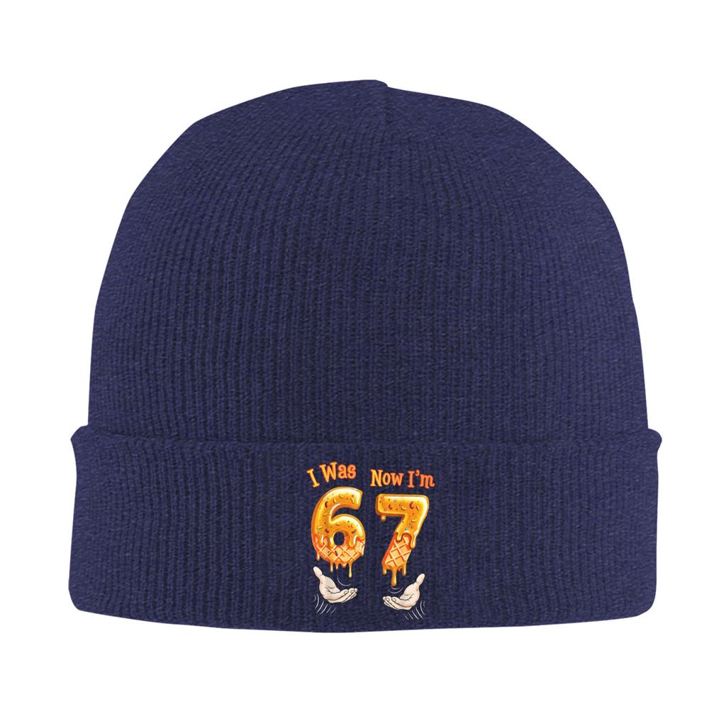 Men Women I was 6 Now Im 7 Year Old Birthday 67 Funny Beanie Hats Casual Knit Hat Spring Outdoor Sport Caps Printed Bonnet Hats