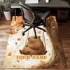1PC Custom Name Autumnal Quokka Theme Floor Mat Ideal for Living Room, Game Rooms, Office, Bedroom Floor Mat Playful Design