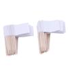 100 PCS White Cupcake Toppers Paper Wood Cheese Markers Practical Toothpick Flags  Buffet