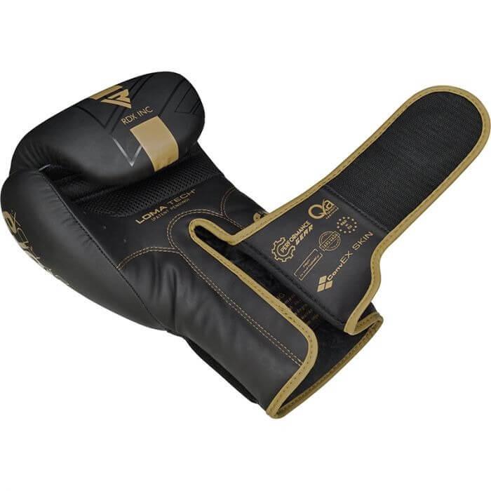 RDX F6 Boxing Gloves 16OZ Black/Gold