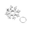 SHOP-STORY - SNOWFLAKE SILVER : 18-in-1 Multifunctional Keychain In Stainless Steel