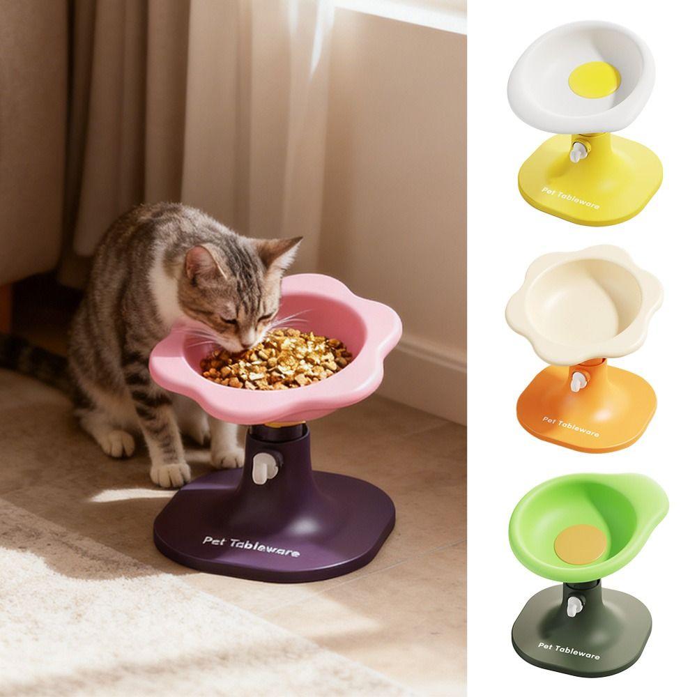 Регулируемая по высоте и углу миска для кошек, кормушка для домашних животных двойного назначения, прочные миски для домашних животных