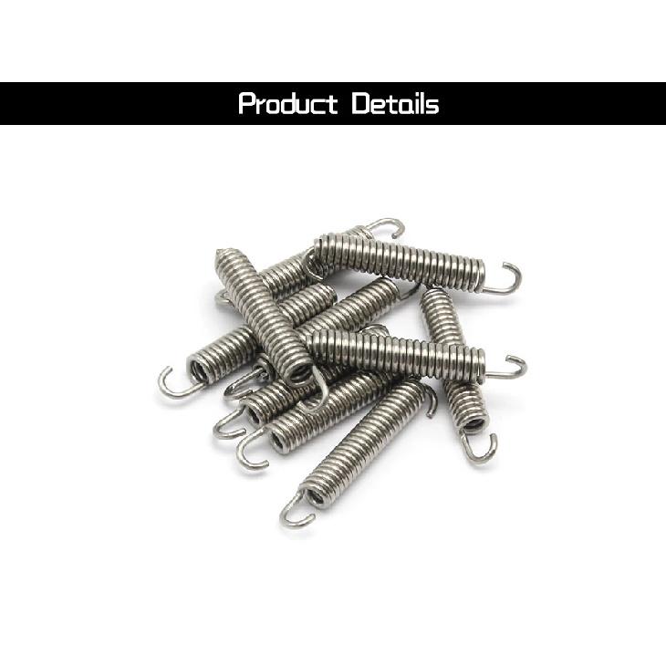 ZS Racing 2/6/10pcs Motorcycle Exhaust System Springs Fully Rotatable Stainless Steel Springs For Exhaust Middle Pipe