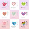 50 шт. Блестящие Милые Наклейки в Форме Сердечек - Кавайные Дудл Наклейки для Дневника, Скейтборда, DIY Крафта