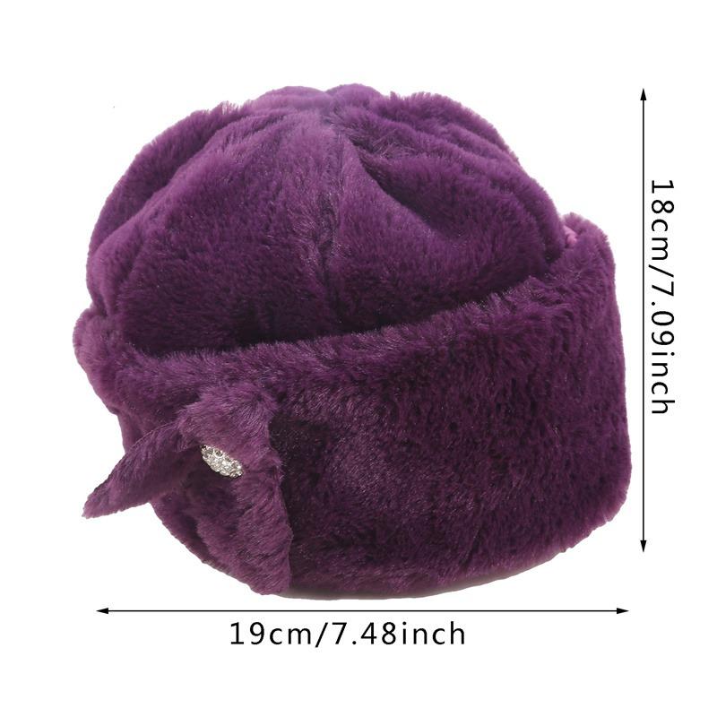 New Winter Warm Hat Imitation Mink Fur Caps For Women Earflap Fisherman Earwarmer Hat Floral Basin Cap