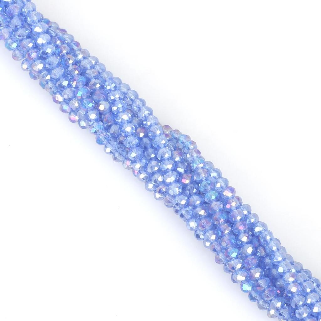 30-200Pcs Rondelle Austria Faceted Crystal Glass Beads Loose Spacer Beads for Jewelry Making