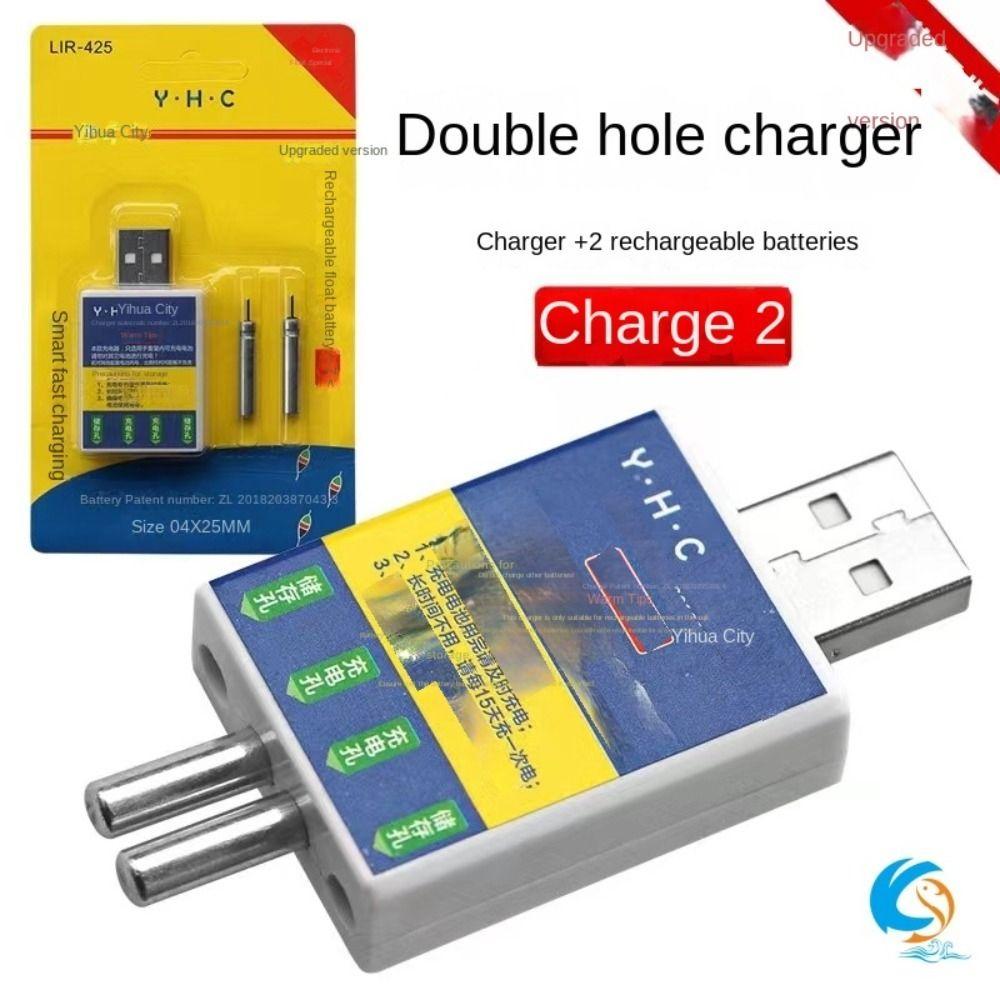 1/2 Отверстия USB Зарядное Устройство Аксессуары Для Ночной Рыболовли Электронные Поплавки Аккумуляторы Океаническая Рыбалка