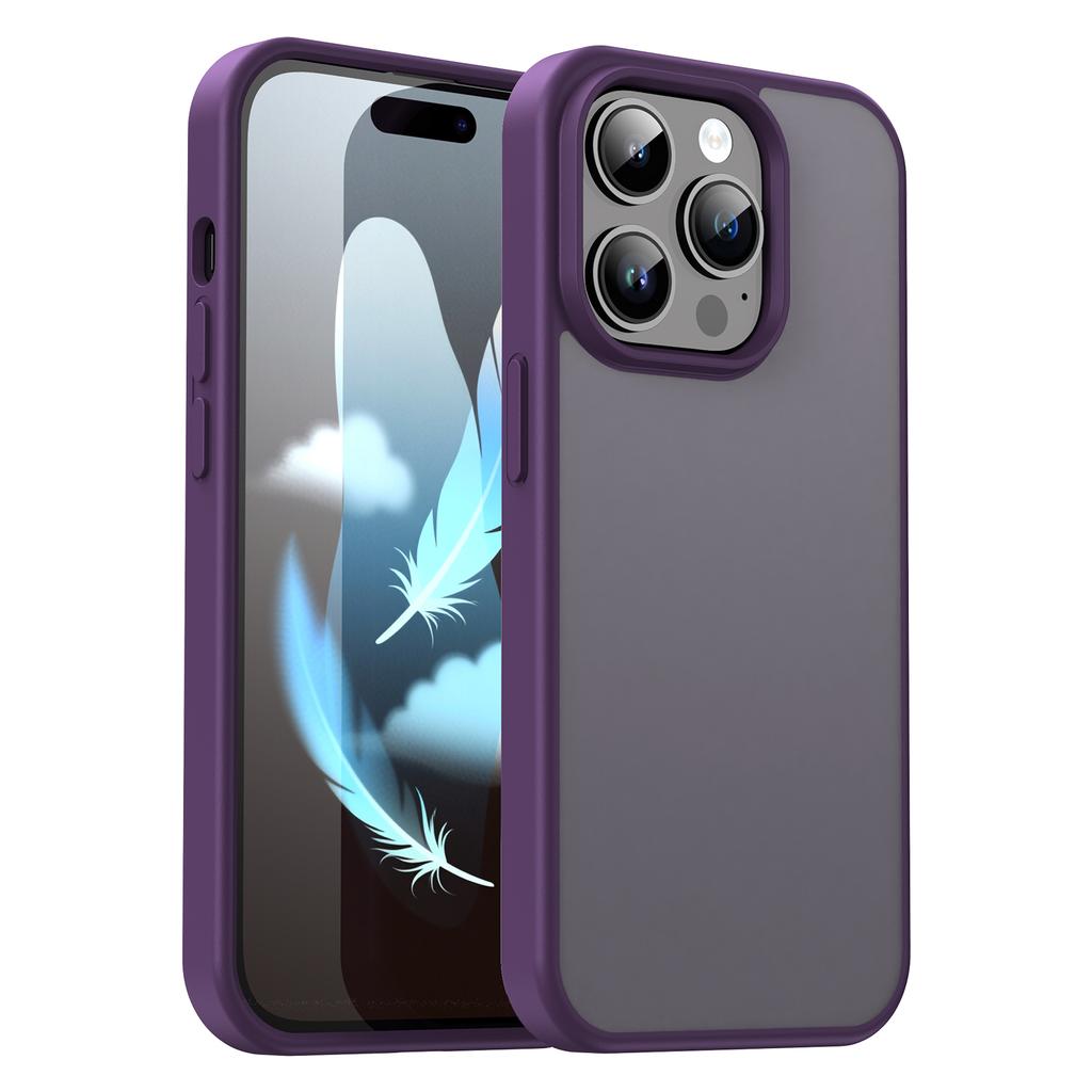 For iPhone 14 Pro Max Case Skin Touch Matte Anti Drop TPU PC Phone Back Cover