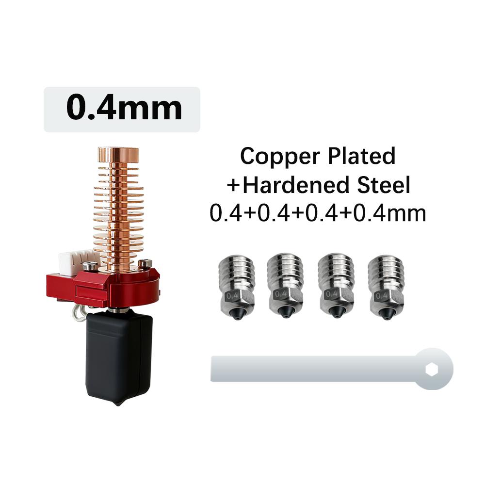 For Flashforge Adventurer 5m Nozzle Hardened Steel 0.25 0.4 0.6 0.8 More Wear Resistance Upgrade Ad5m Hotend Heat Up Faster