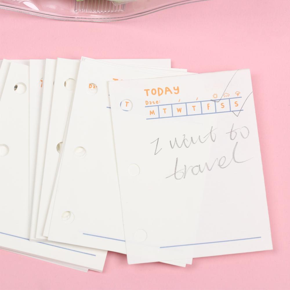 Блокнот на кольцах Внутренний блок Дневник 3 отверстия Сменные внутренние листы Листы для вставки