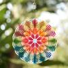 Colorful 10 Inch Mandala Wind Spinner for Garden Decor with 360 Hook Elegant Lawn Ornament Perfect Gift for Spring and Summer
