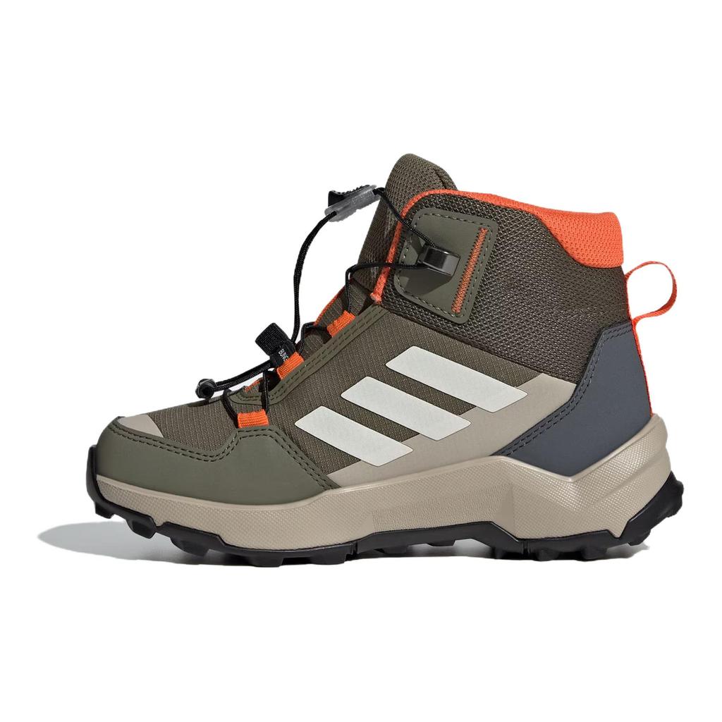 Adidas Terrex AX4R Mid Hiking Comfortable Versatile Non-Slip Durable Mid-Top Outdoor Shoes Kids Hiking Shoes Green White Orange JI0921