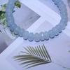 Blue Jade 8MM Natural Stone Couple Bracelet - Light Blue for Men and Women