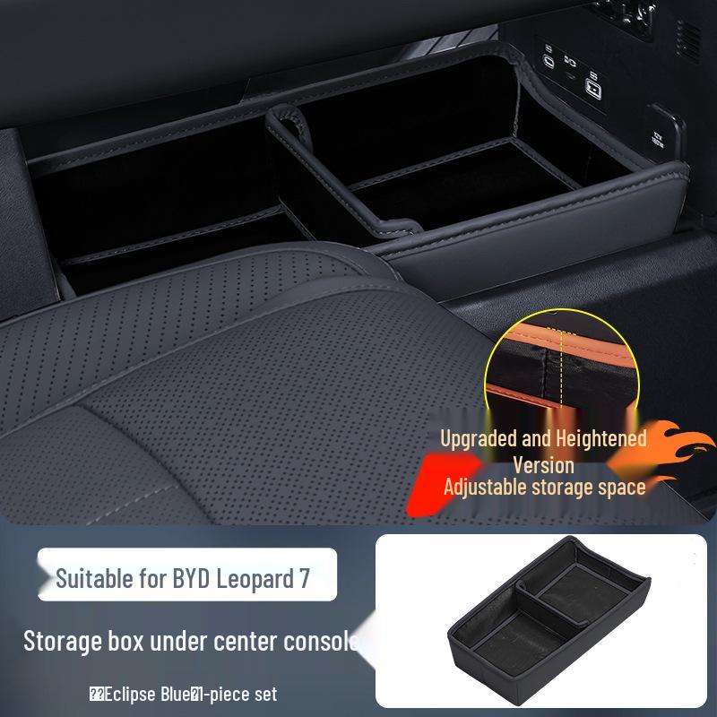 Kangchi Formula Leopard Titanium 7 Console Storage Box: Silicone, Partitioned, and Private Storage for Interior Modification.