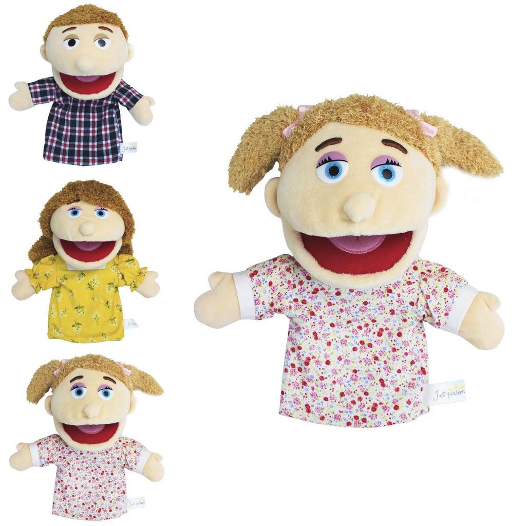 Creative Open Mouth Full Family Hand Puppet Plush Doll Toy For Roleplaying And Storytelling