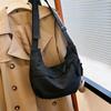 Solid Color Simple Large Capacity Foreign Style Leisure Bag Shoulder Messenger Bag Dumpling Bag